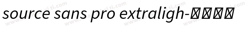 source sans pro extraligh字体转换